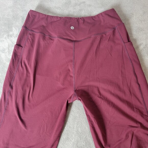 Baleaf Womens Shorts 2XL Plus Leggings Burgundy Activewear Comfy Pockets BUR6E - Picture 7 of 10